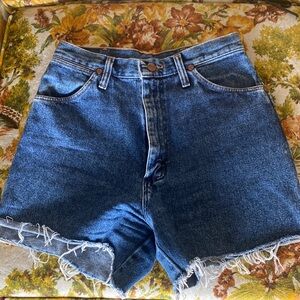 Wrangler denim bareback cut off shorts